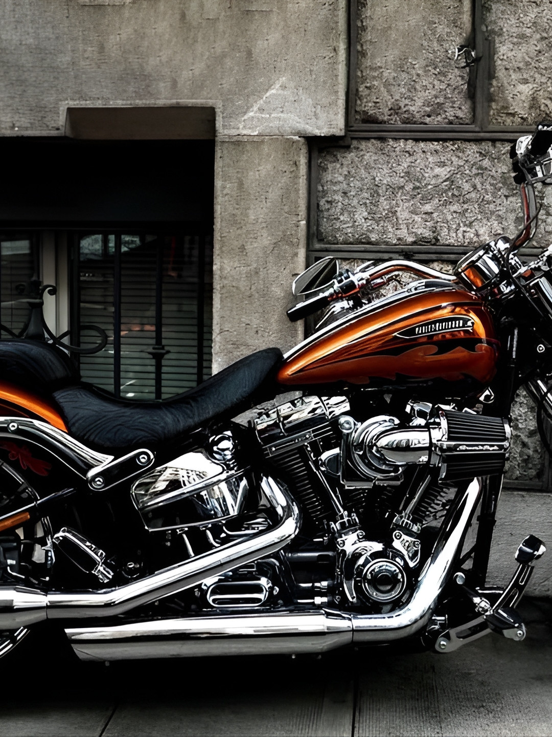 Wallpics Grey & Black Bike Printed Waterproof Wall Poster