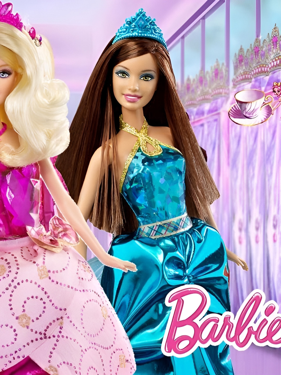 Wallpics Pink & Blue Printed Waterproof Vinyl Wall Poster