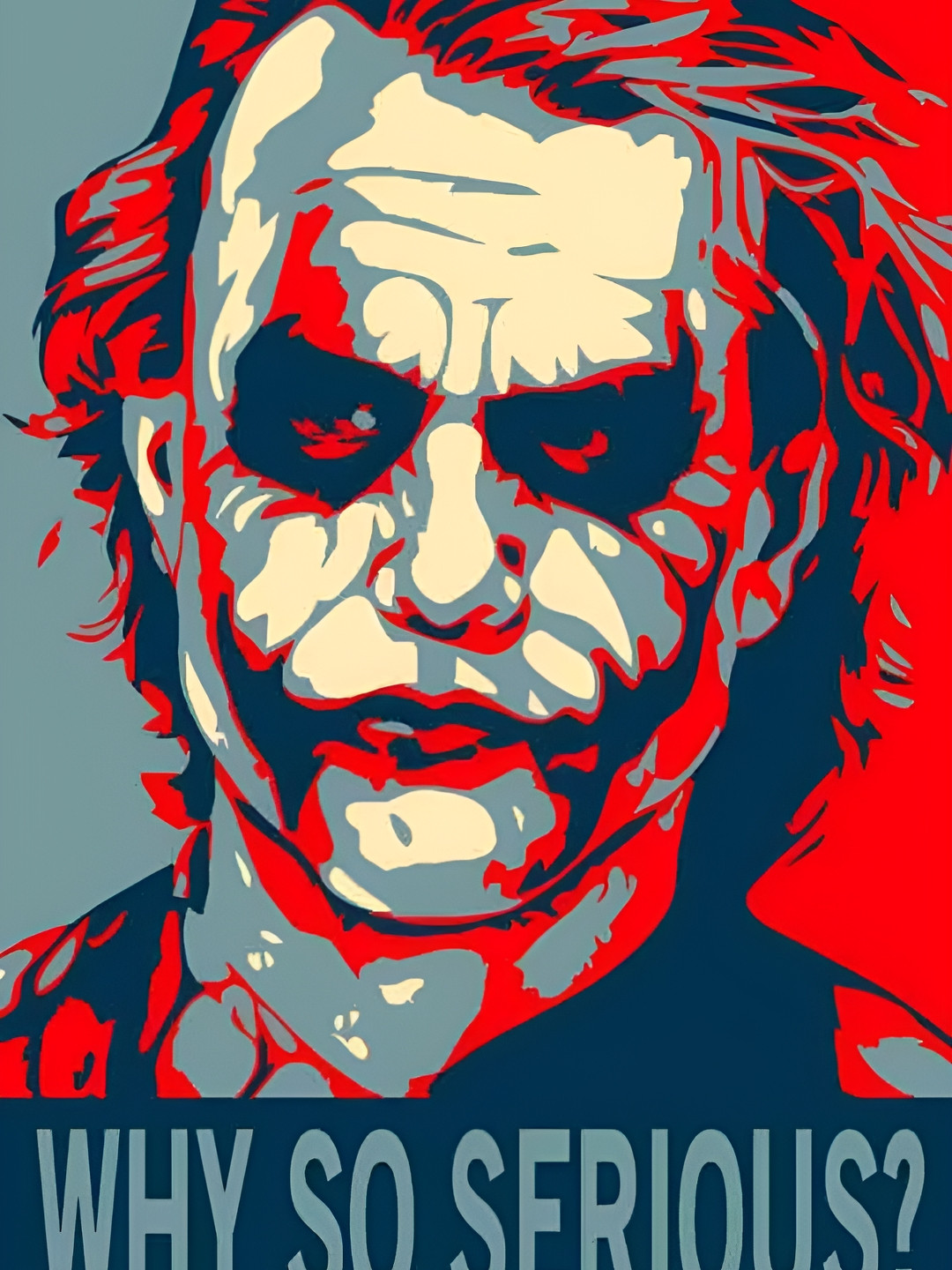 Wallpics Blue & Red Wall Poster