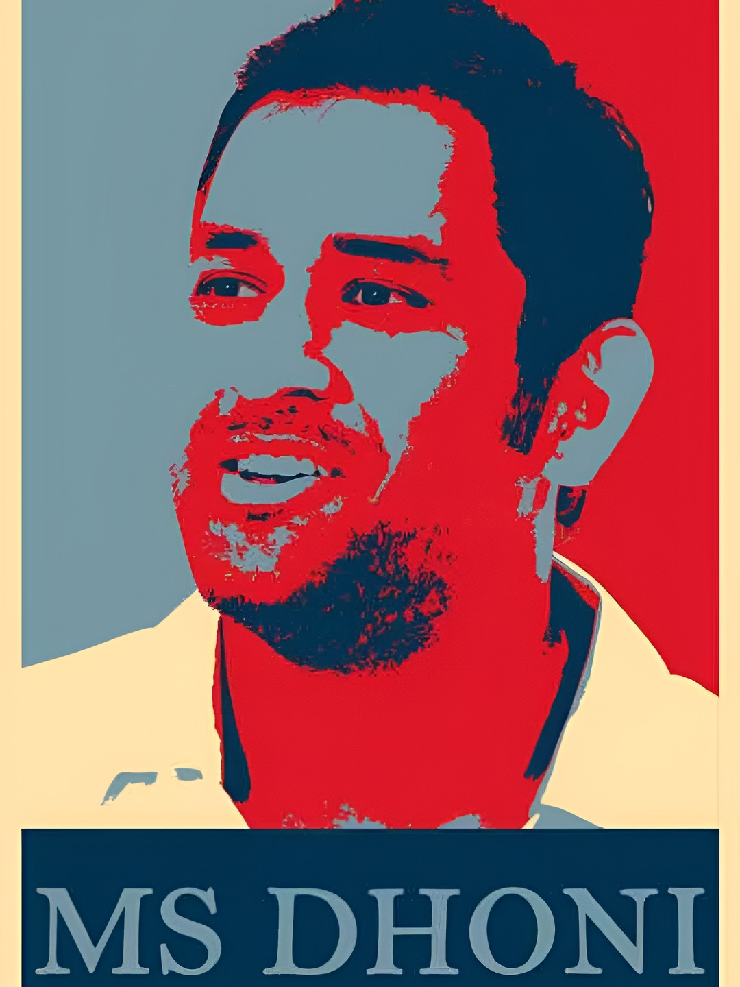 Wallpics Red & Blue Waterproof Wall Poster