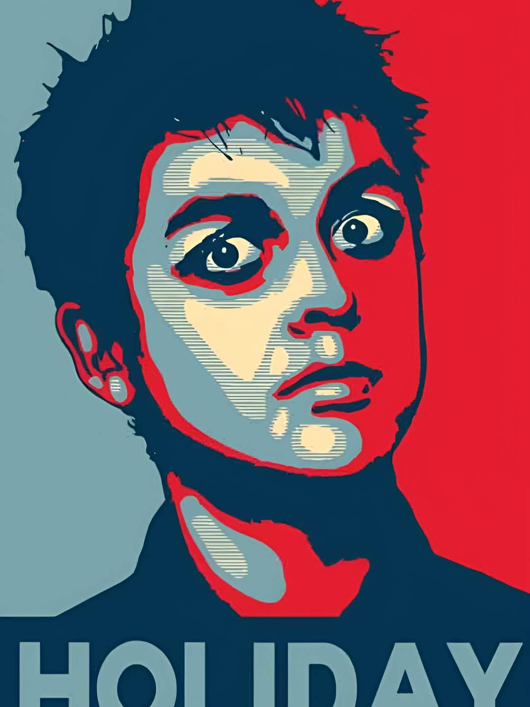 Wallpics Blue & Red Wall Poster