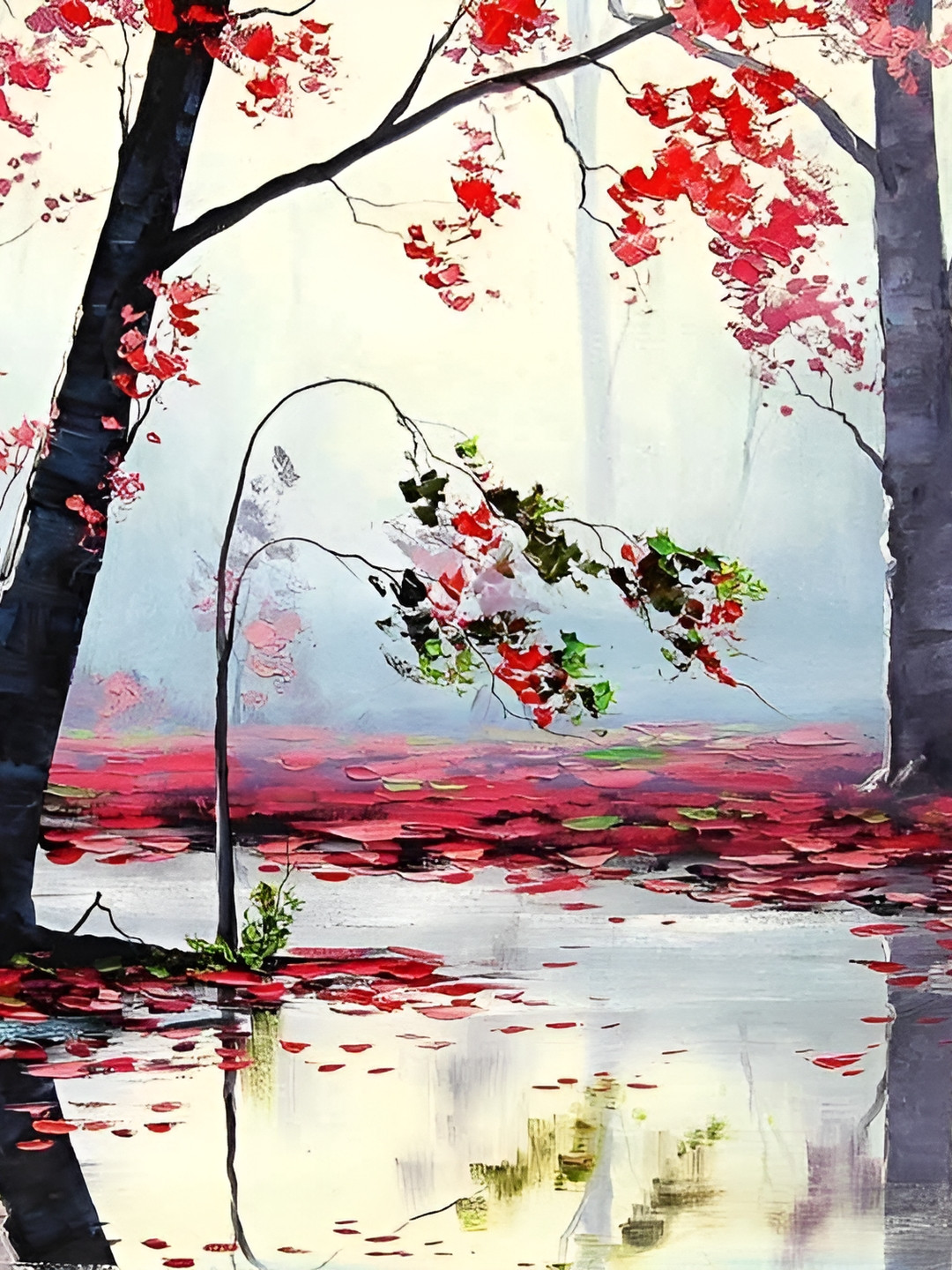 Wallpics White & Black Floral Wall Poster