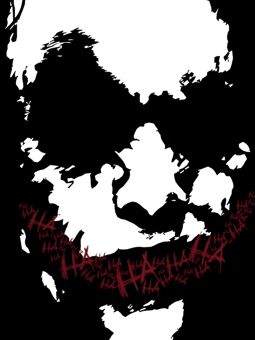 Wallpics White & Black Joker Paintings Wall Sticker