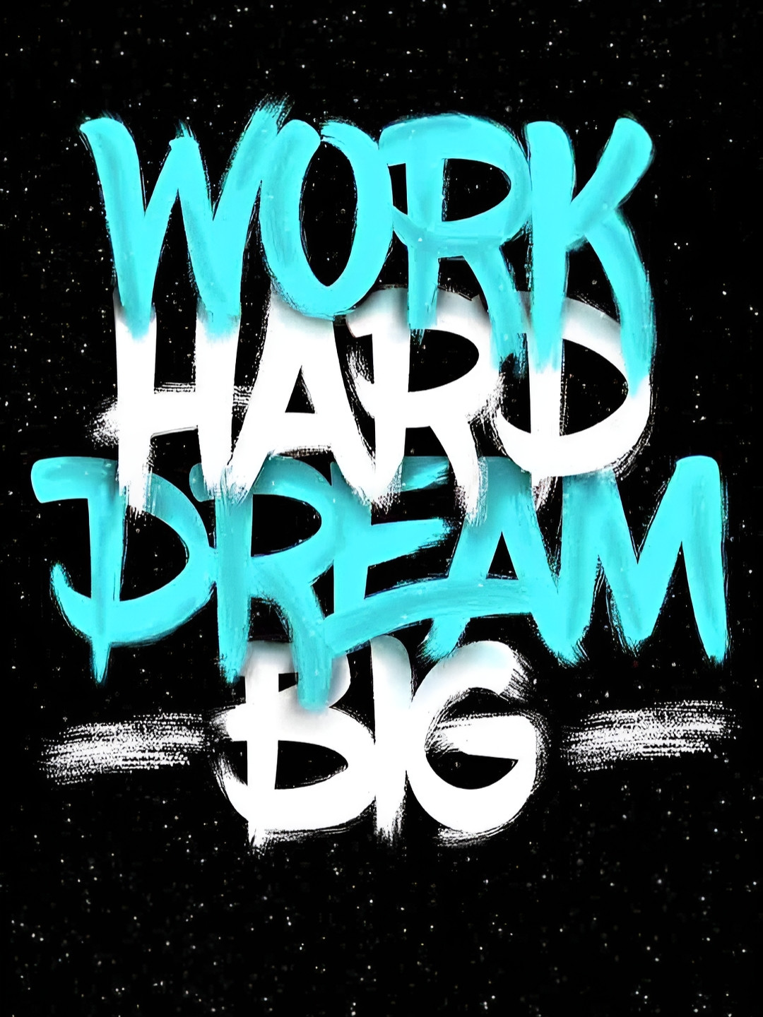 Wallpics Black & Blue Quotes Painting Wall Poster