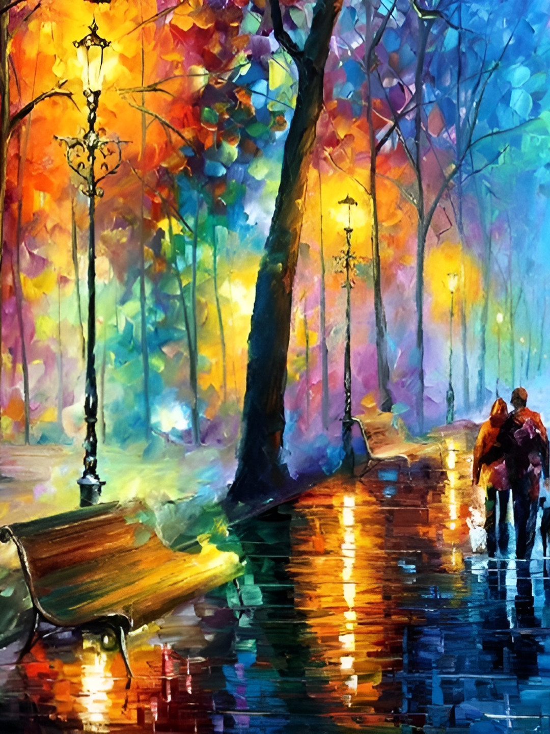 Wallpics Blue & Mustard Other Wall Poster