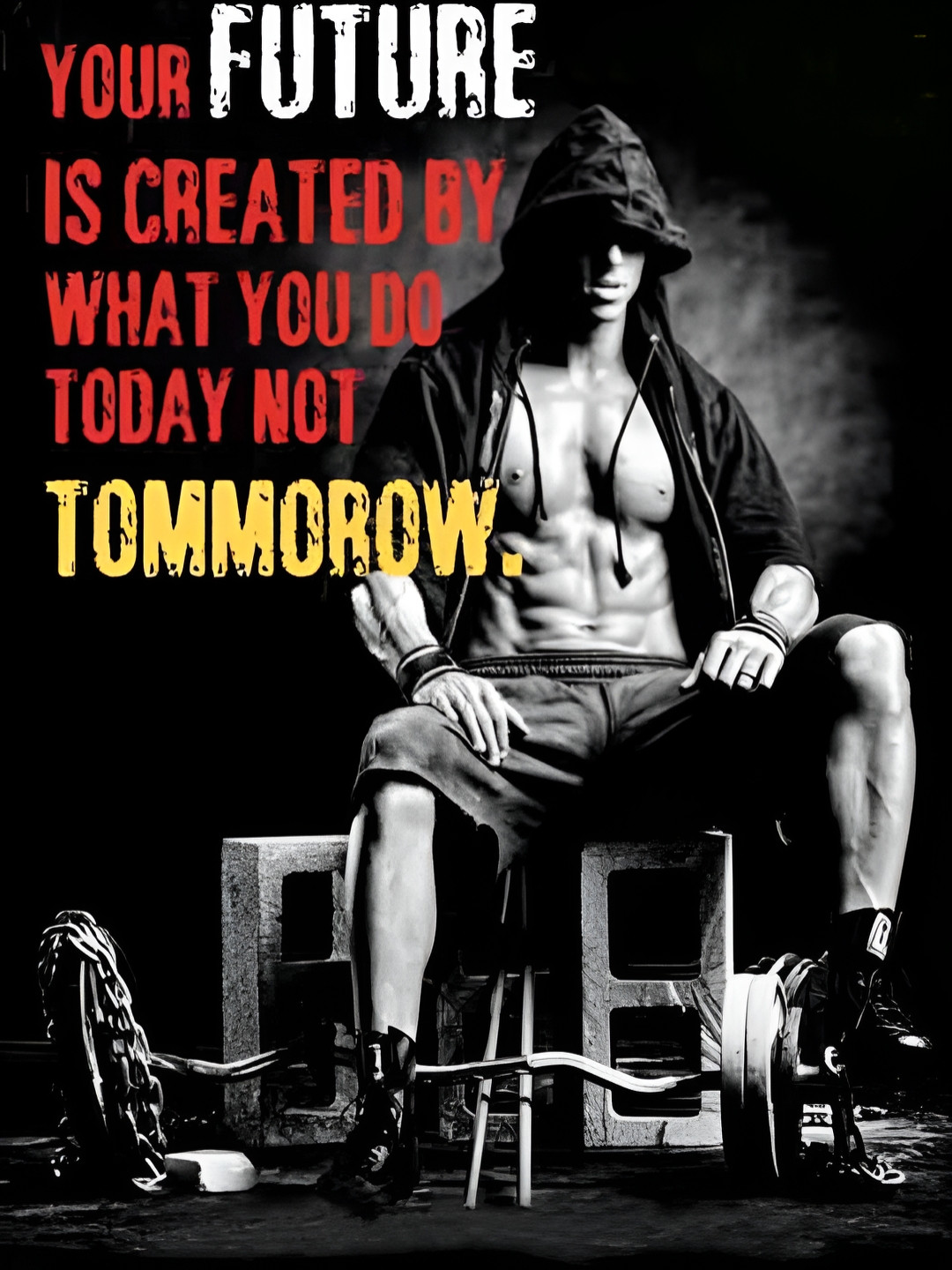 Wallpics Black & Red Typography Printed Wall Poster