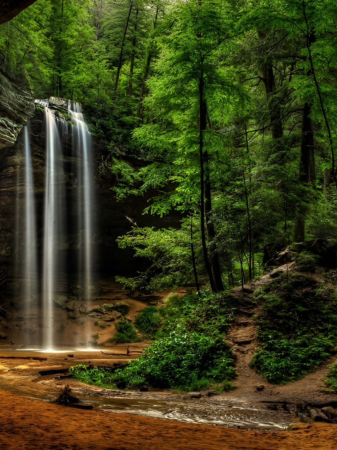 Wallpics Green & Brown Floral and Botanical Wall Poster