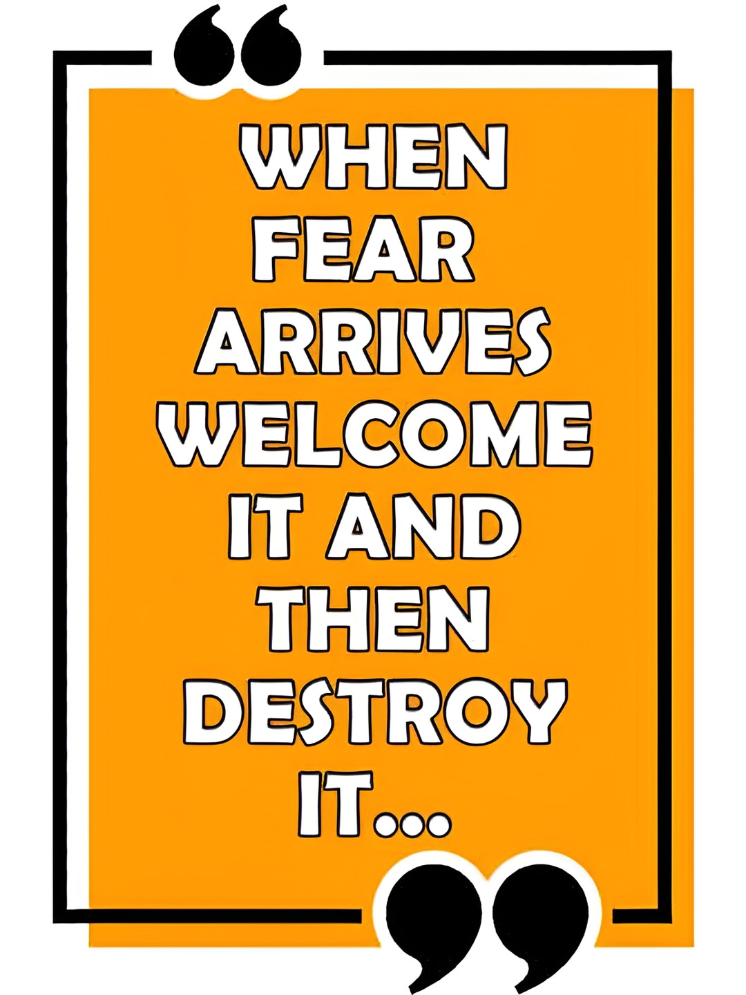 Wallpics Orange Colored & White Printed High Quality Fully Waterproof Sticker Poster