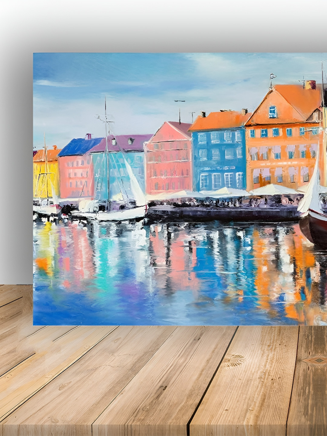 Wallpics Blue & Yellow Paper Wall Poster