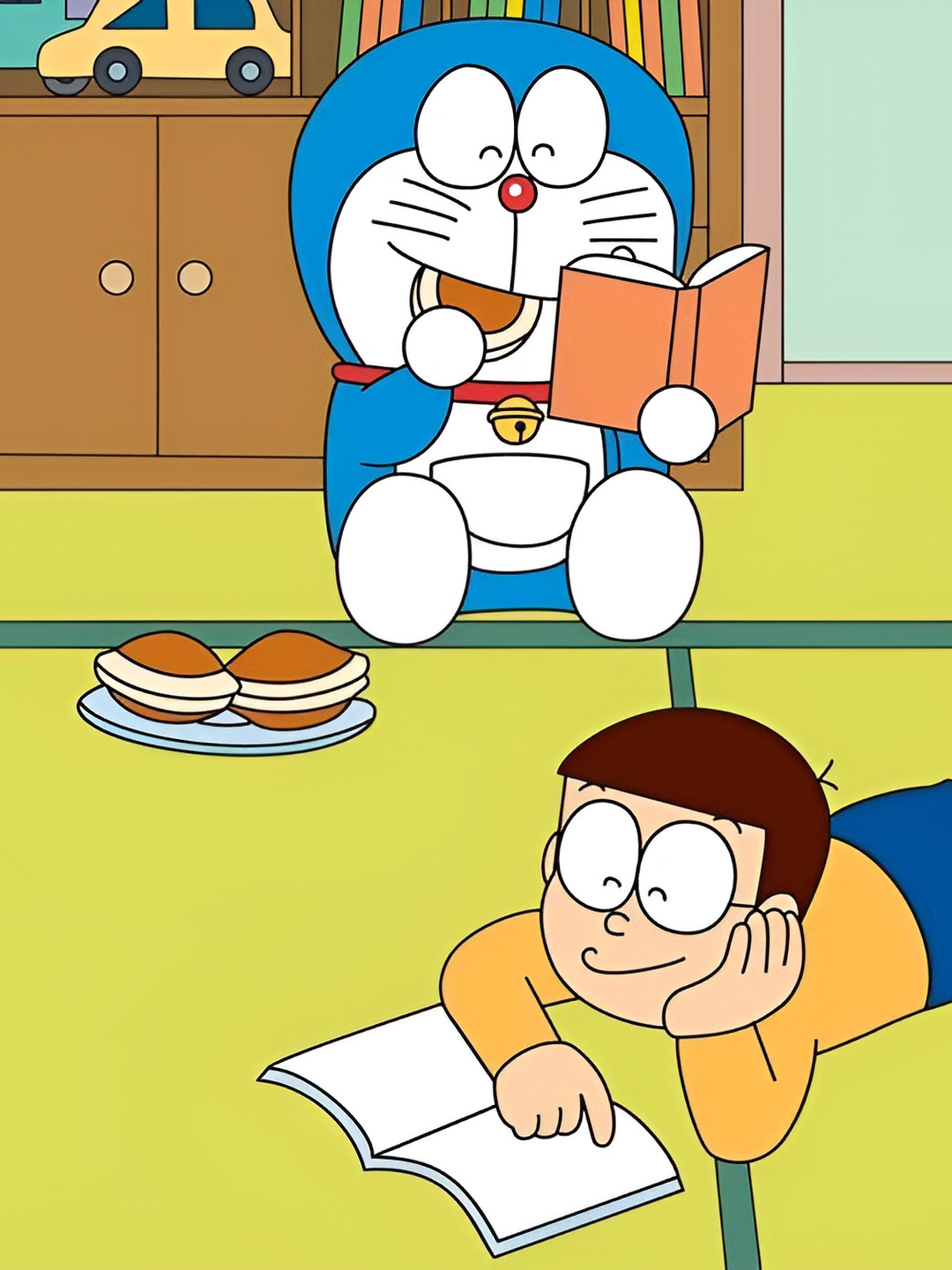 Wallpics Yellow & Blue Doraemon Printed Waterproof High Quality Wall Poster