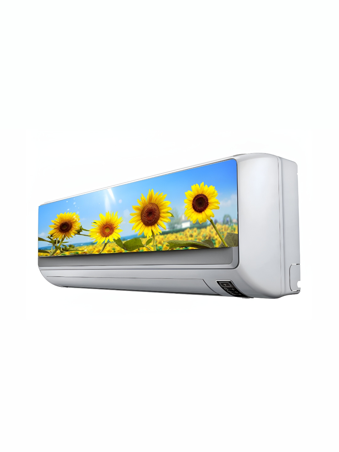 Wallpics Blue & Yellow Printed Waterproof AC Wall Sticker