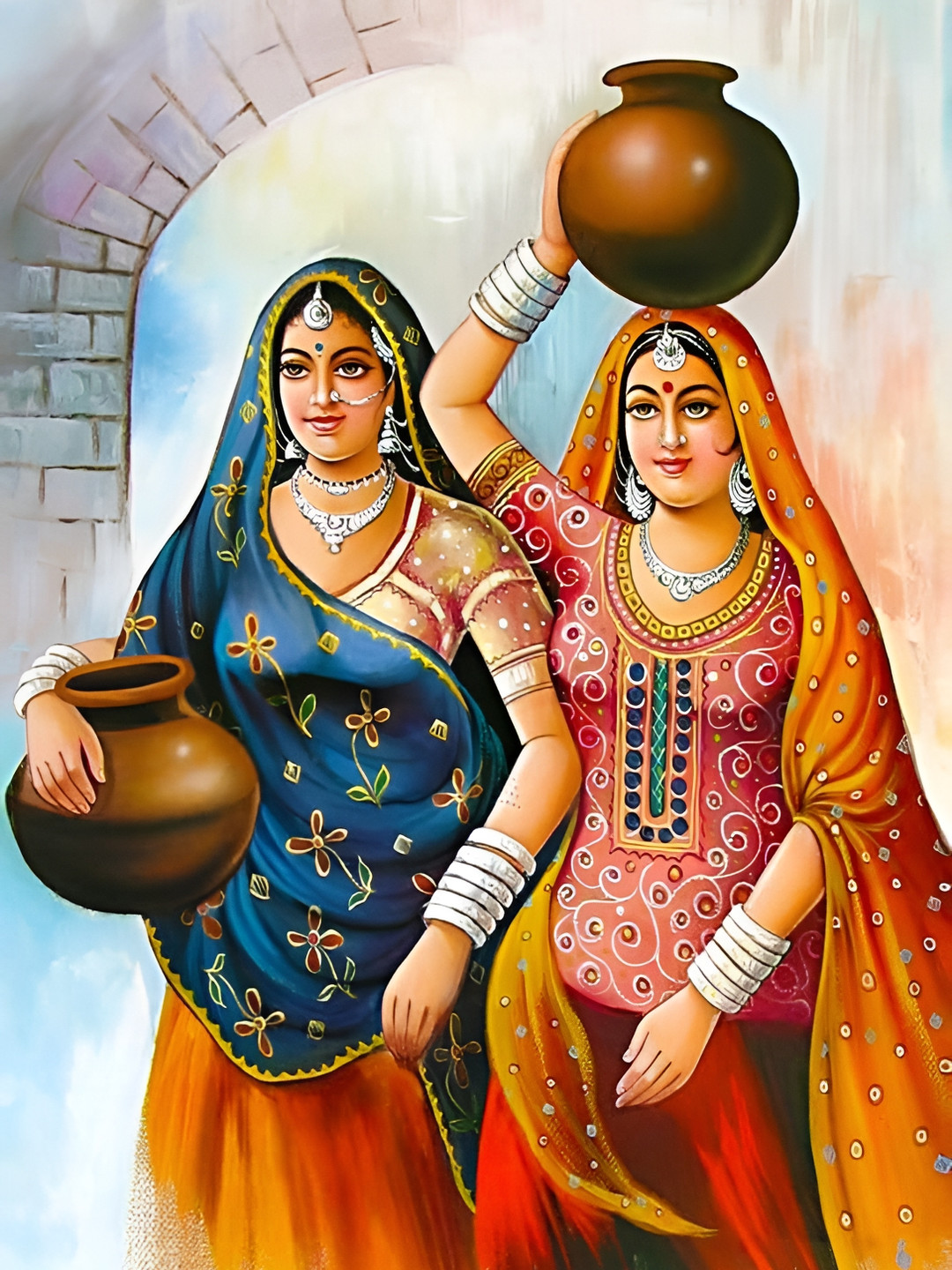 Wallpics Red & Blue Wall Poster