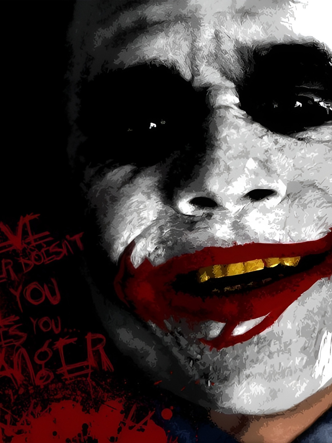 Wallpics White & Black Joker Paintings Wall Sticker