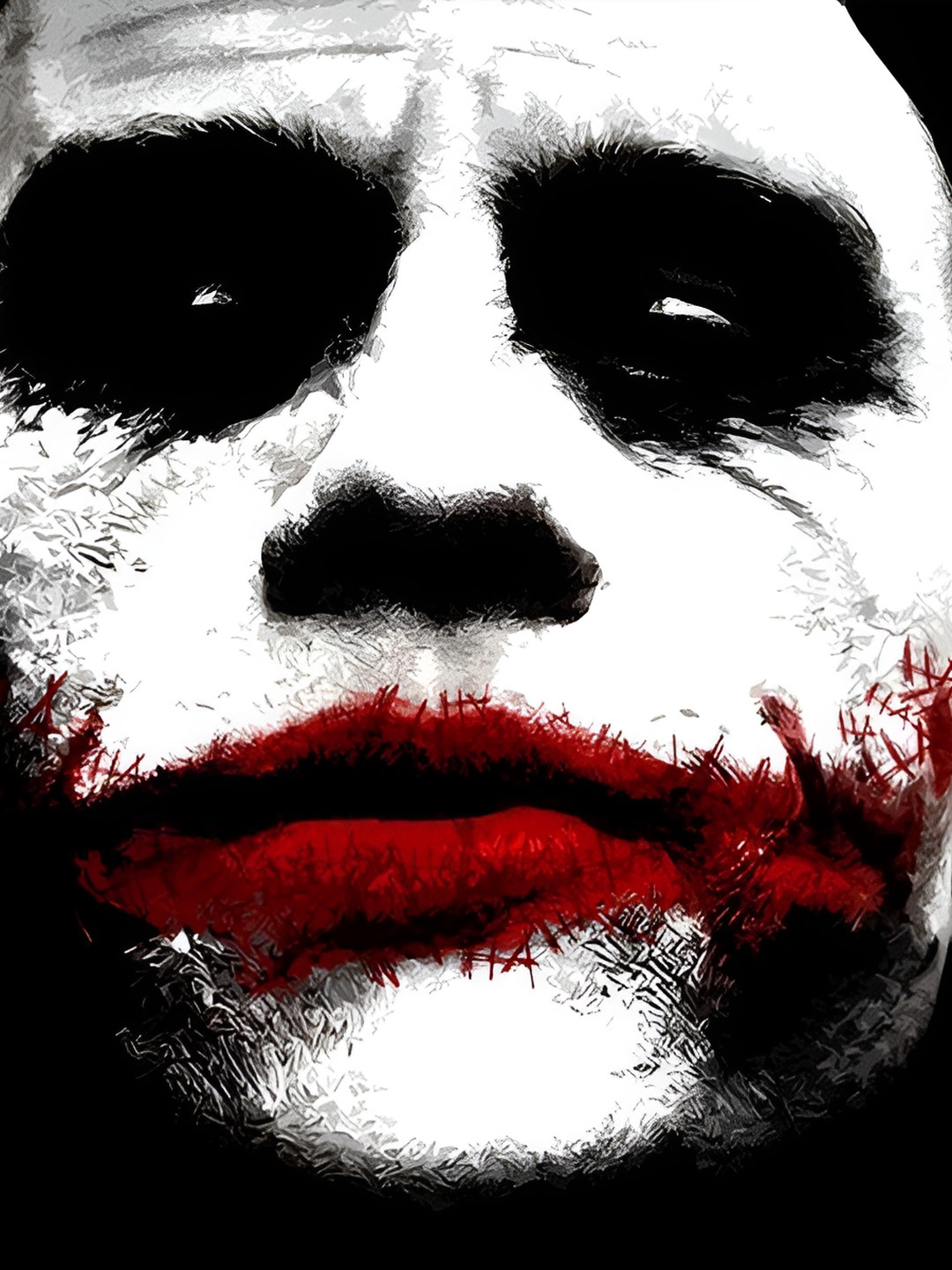 Wallpics White & Black Joker Paintings Wall Sticker