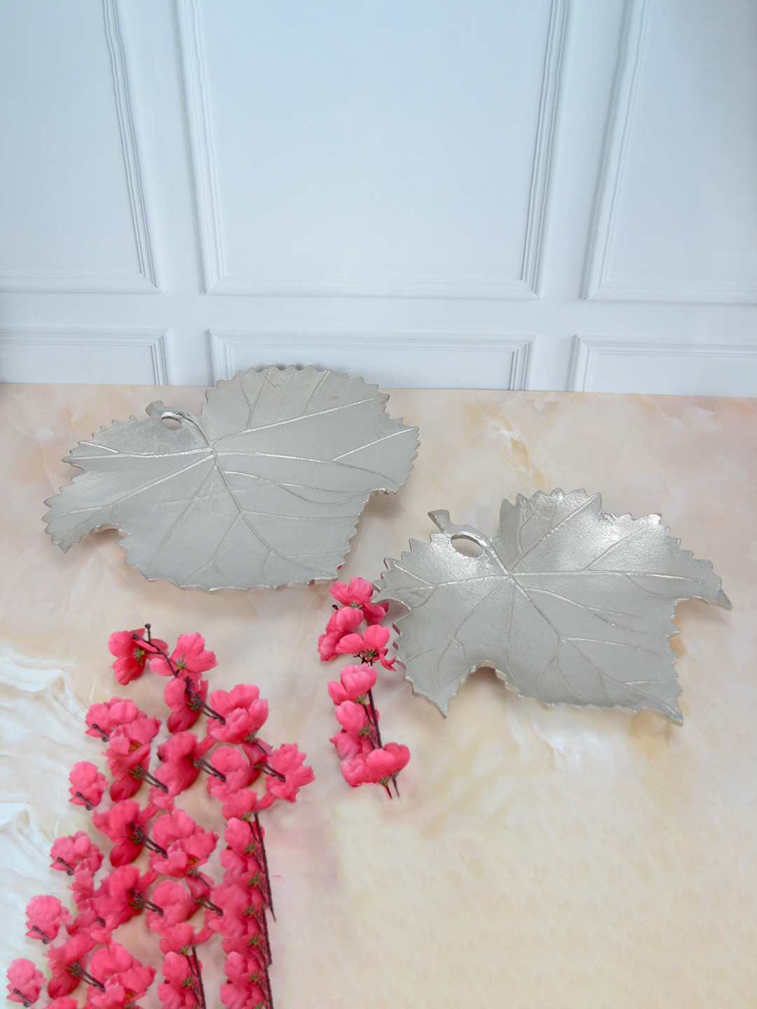 Maison Modern Silver-Toned 2 Pieces Serving Trays