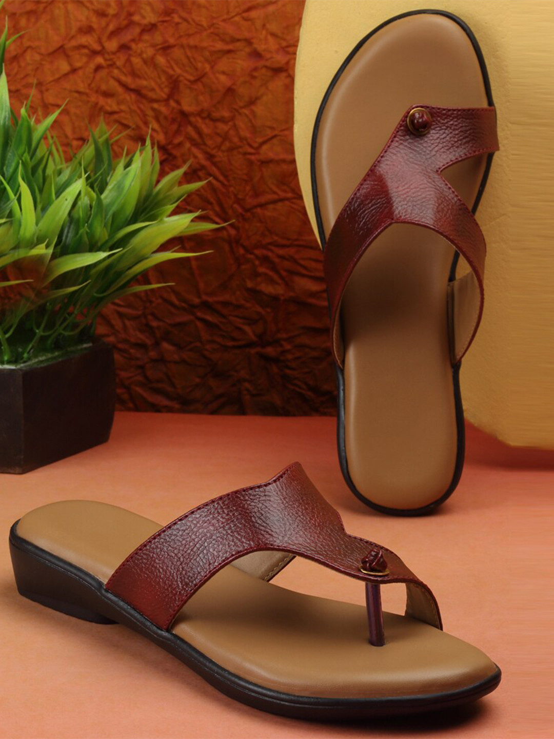 sneakers villa Textured One Toe Flats