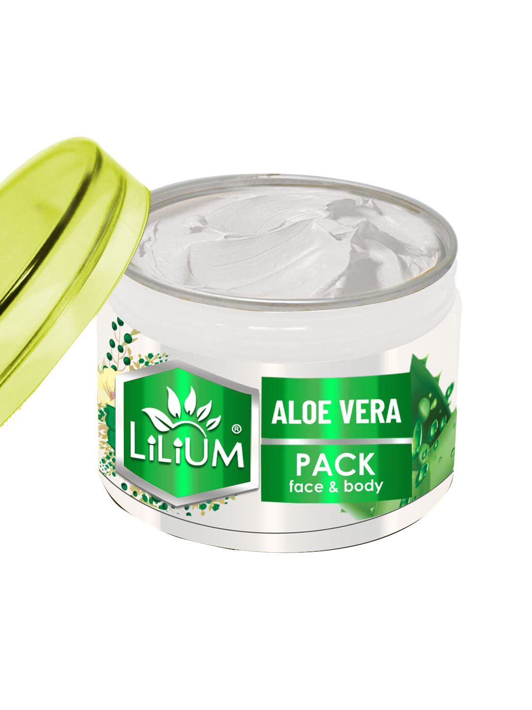 Lilium Herbal Aloe Vera Face & Body Pack & Scrub For Excess Oil & Blackheads - 250g Each