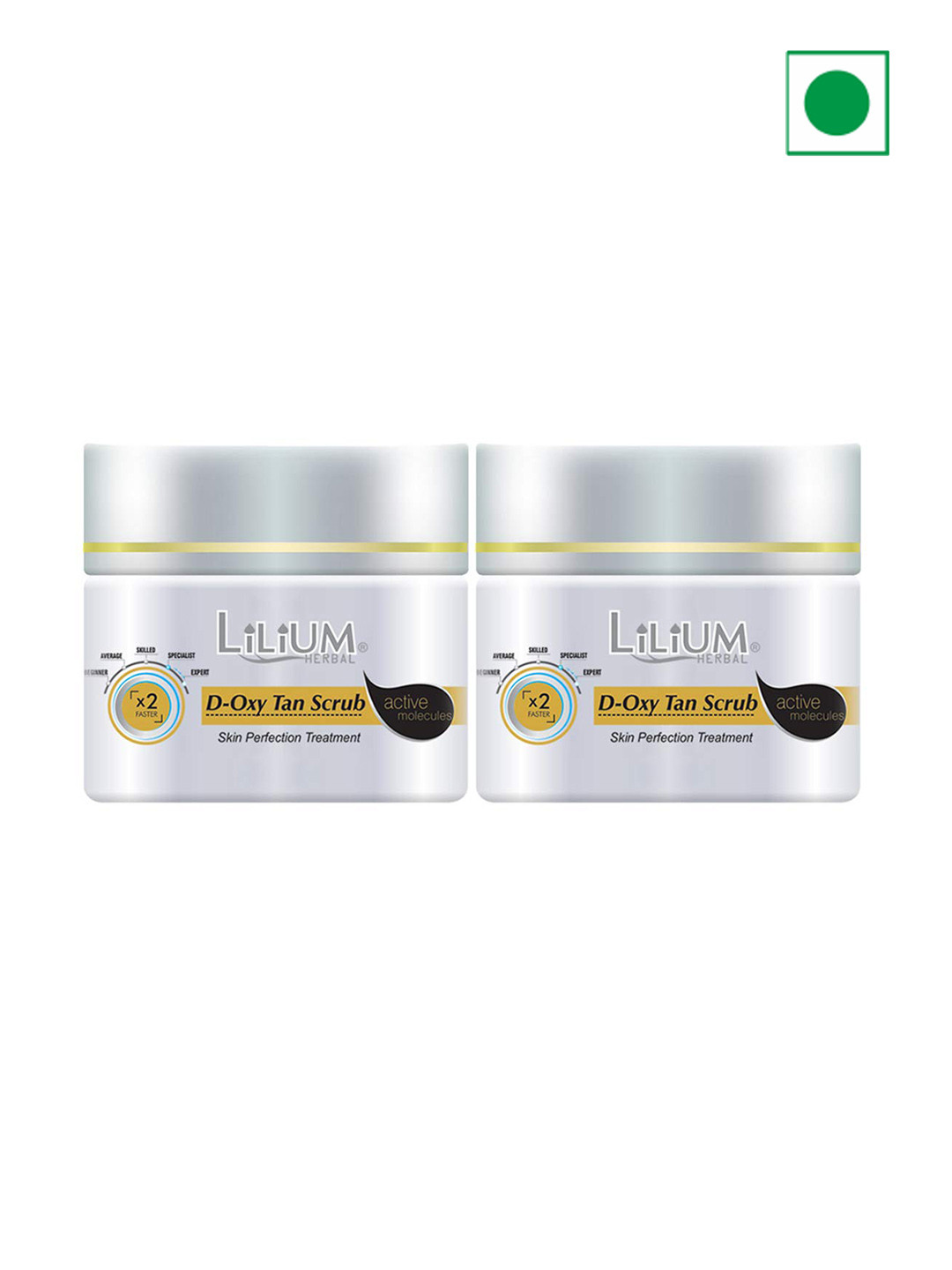 Lilium Herbal Set Of 2 D-Oxy Tan Scrub For Sun Damage & Acne - 40g Each