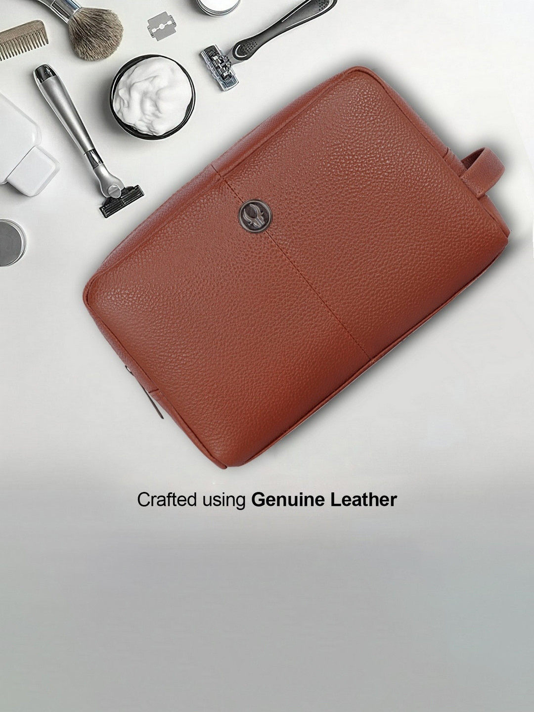 WildHorn Leather Toiletry Travel Bag