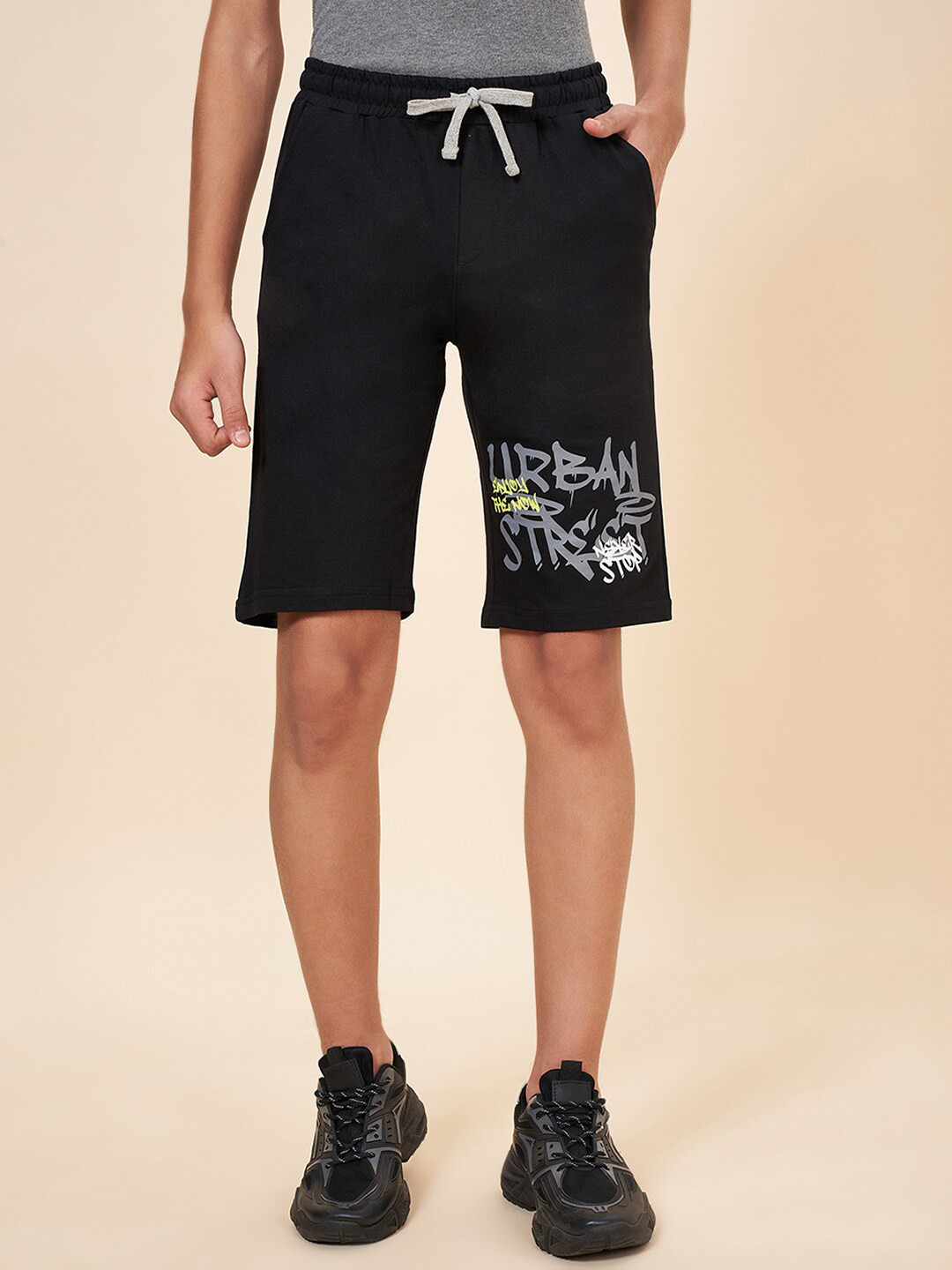 Coolsters by Pantaloons Boys Typography Printed Pure Cotton Shorts