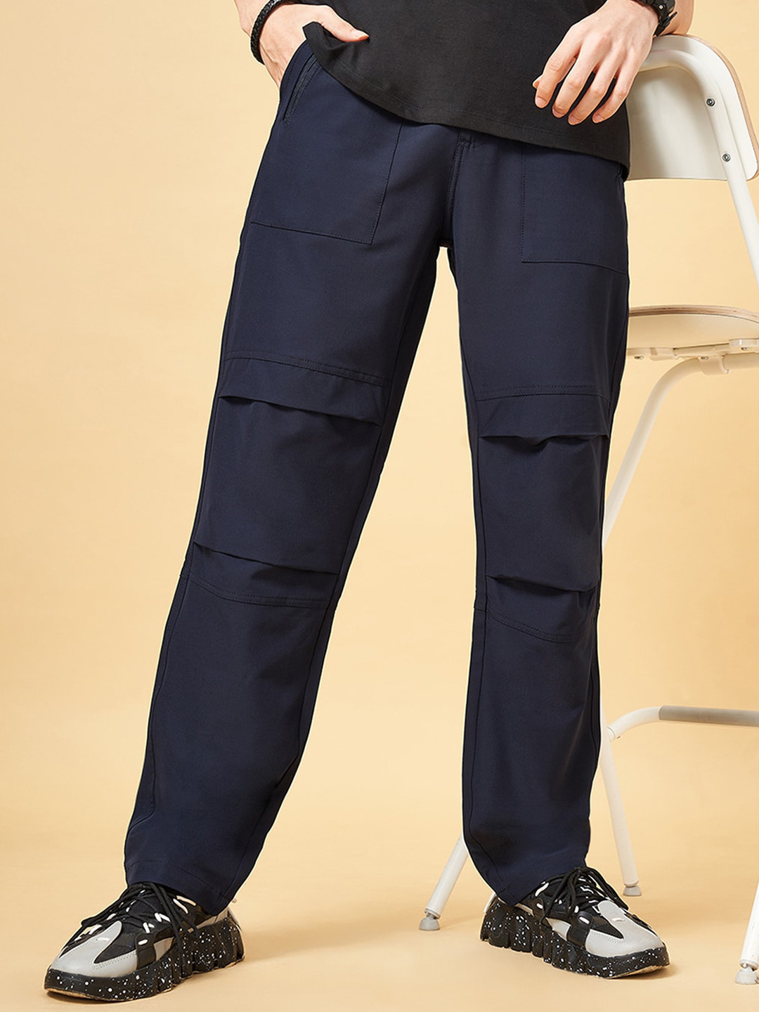 YU by Pantaloons Men Mid-Rise Trousers