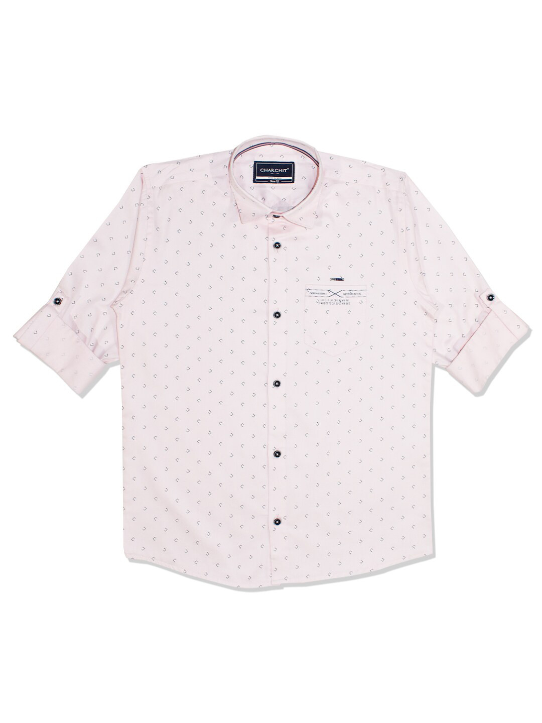 CAVIO Boys Micro Ditsy Printed Cotton Casual Shirt
