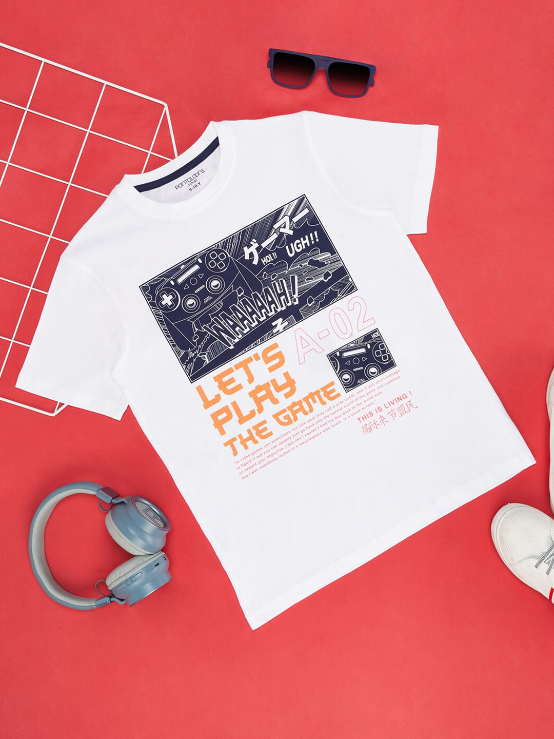 Pantaloons Junior Boys Graphic Printed Round Neck Short Sleeves Cotton T-shirt
