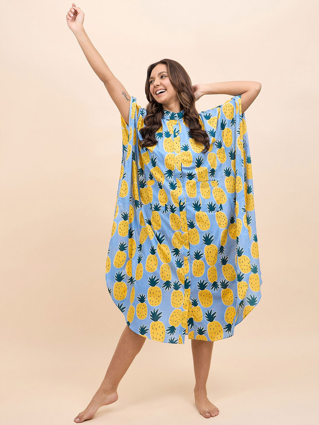 MABISH by Sonal Jain Printed Pure Cotton Nightdress