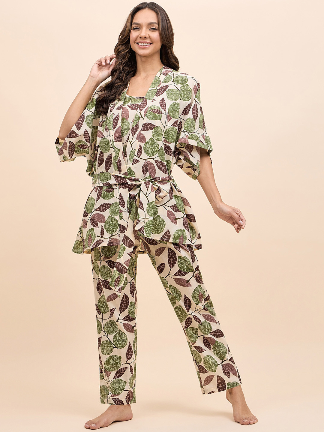 MABISH by Sonal Jain Printed Pure Cotton Night Suit