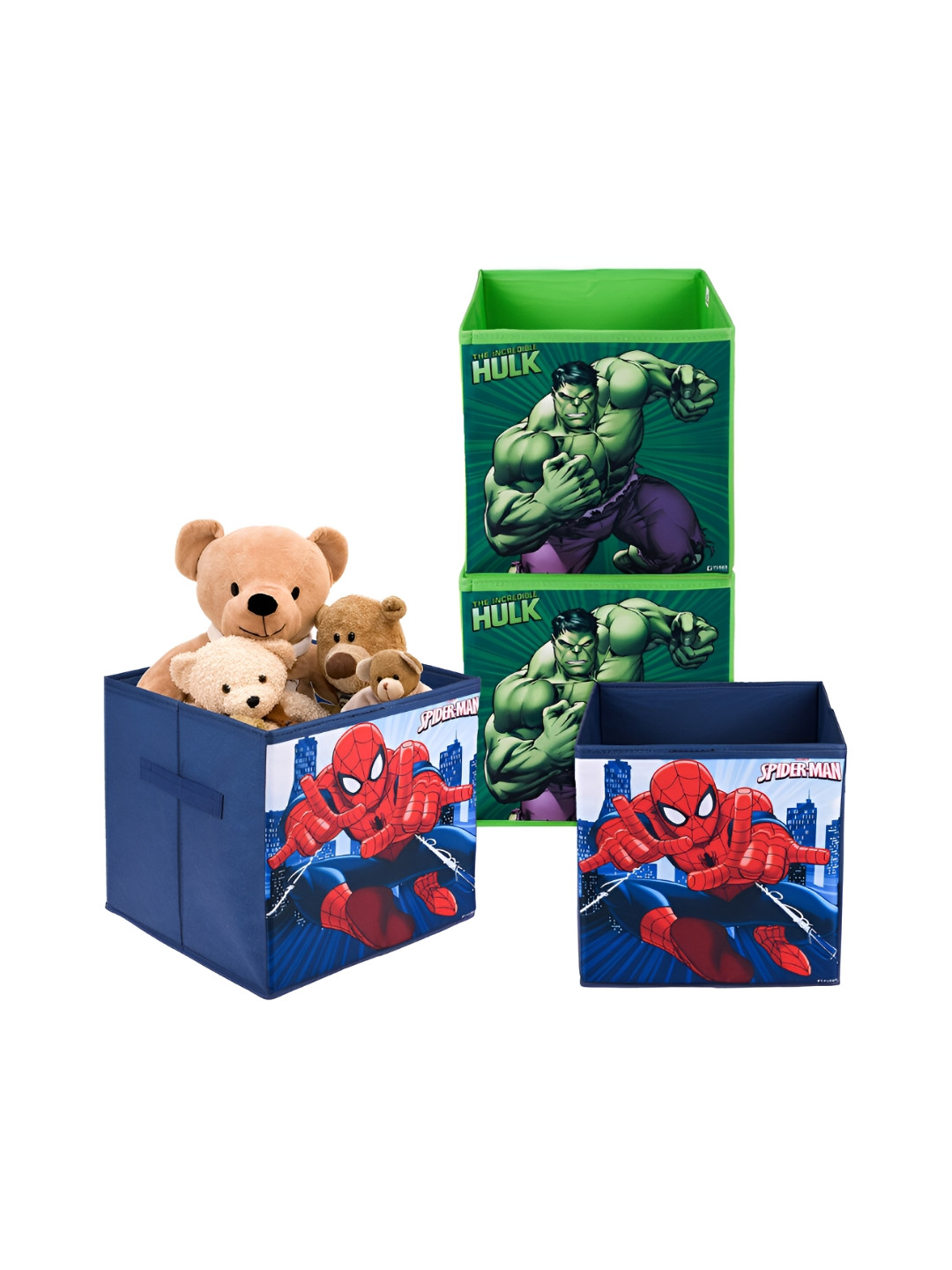 Kuber Industries Navy Blue & Green 4 Pieces Regular Multi-Utility Organiser