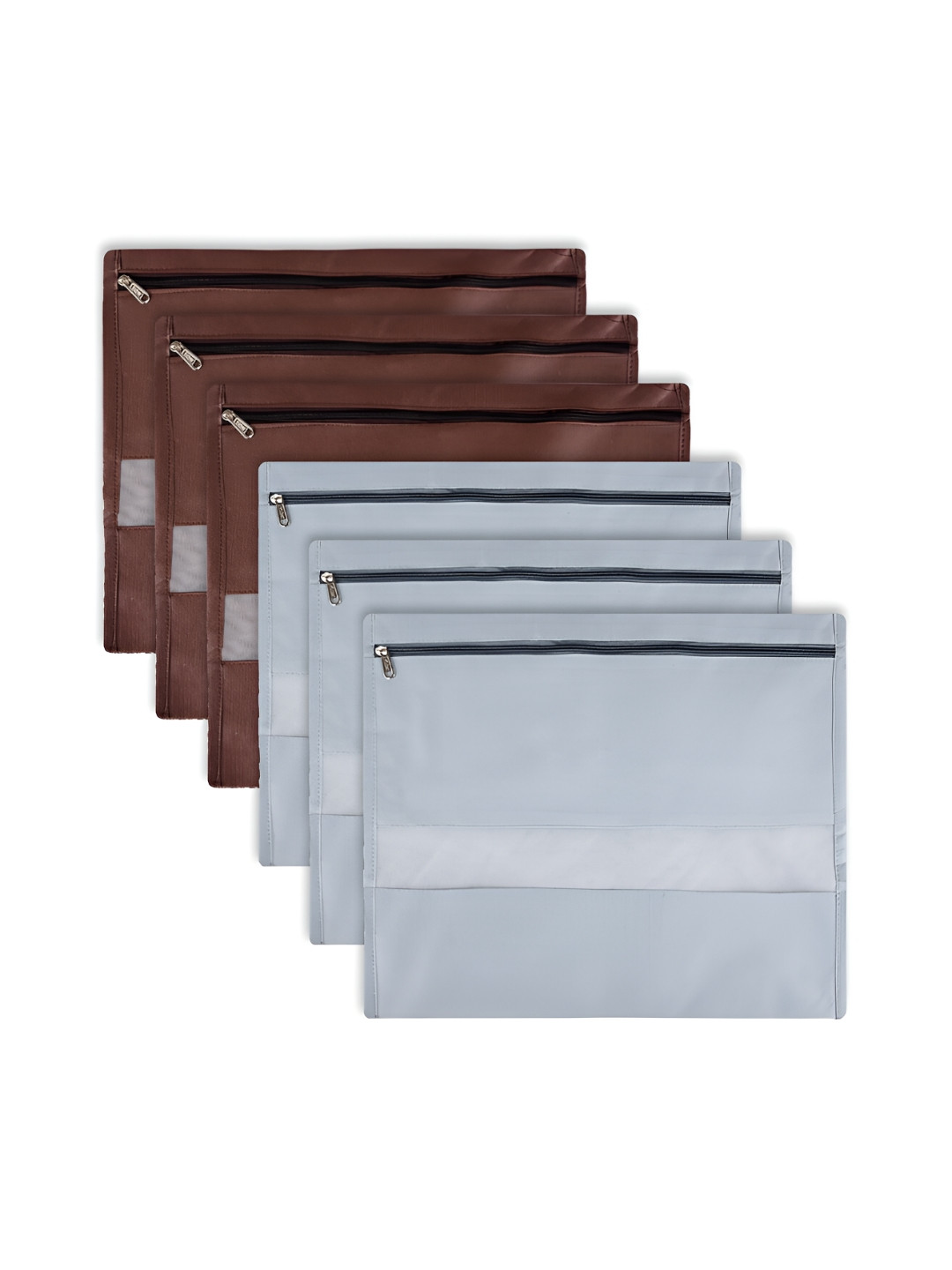 Kuber Industries Blue & Brown 6 Pieces Regular Multi-Utility Organiser