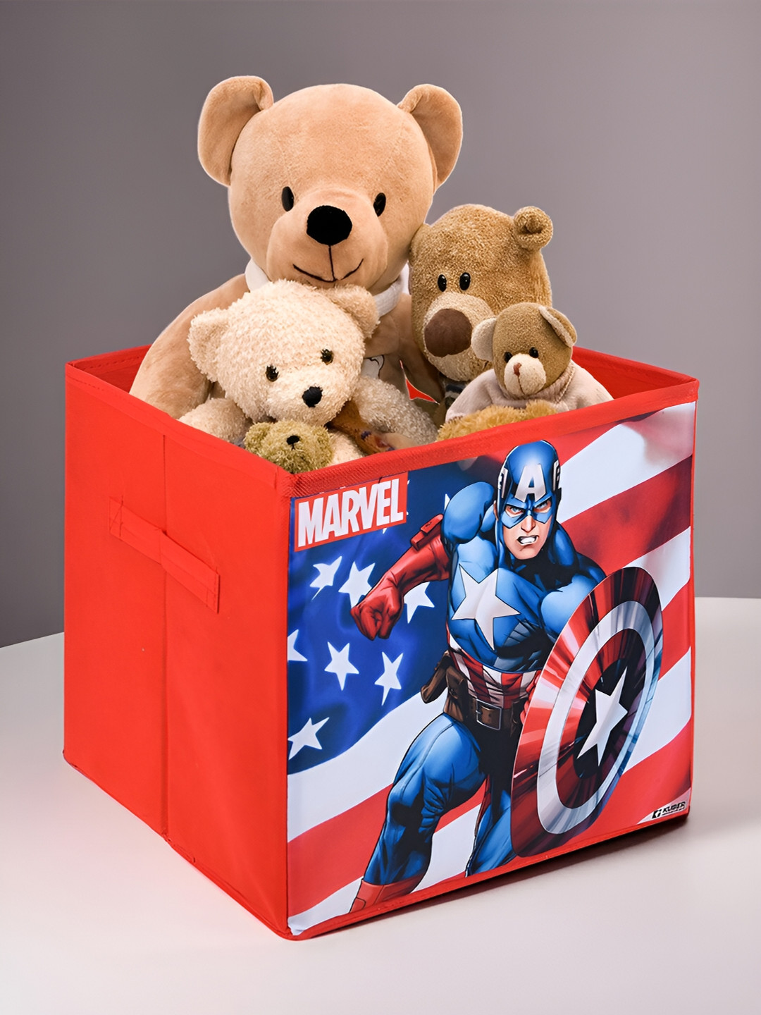 Kuber Industries Red Captain America Printed Multi-Utility Organiser 33 LTR