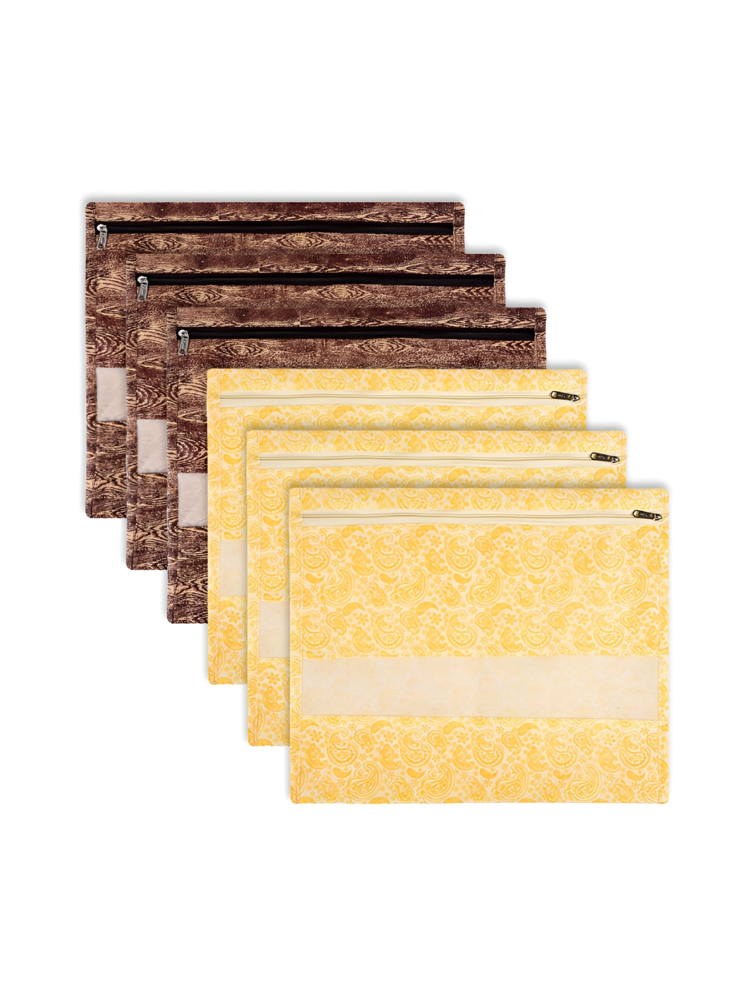 Kuber Industries Yellow 6 Pieces Regular Desk Organiser