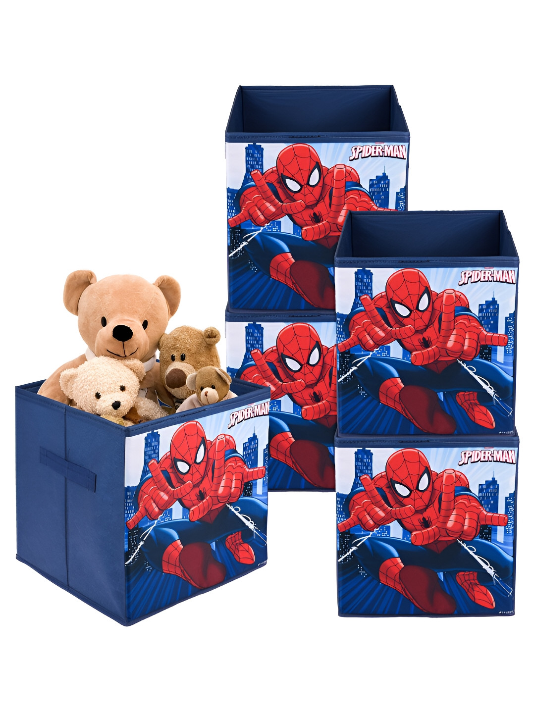 Kuber Industries Navy Blue 5 Pcs Regular Drawer Organisers