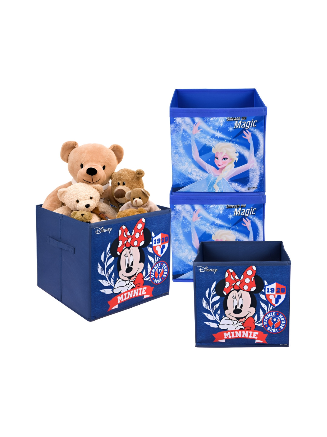 Kuber Industries Navy Blue Set of 4 Regular Multi-Utility Organisers