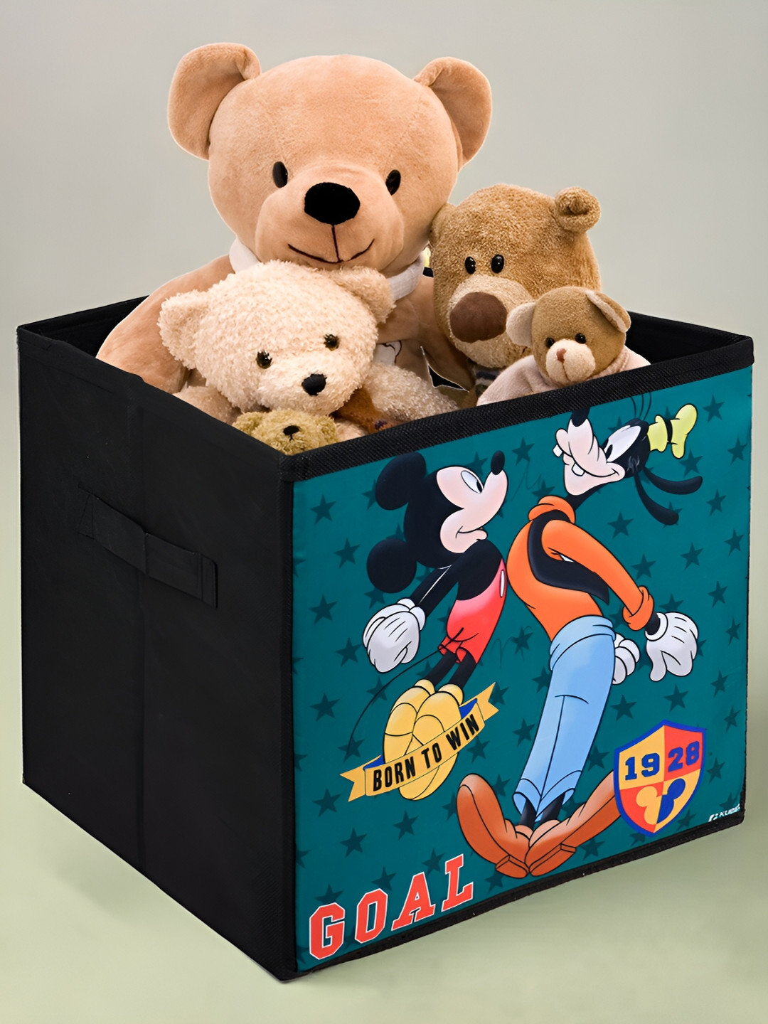 Kuber Industries Black & Green Disney Goofy Square Printed Drawer Organiser