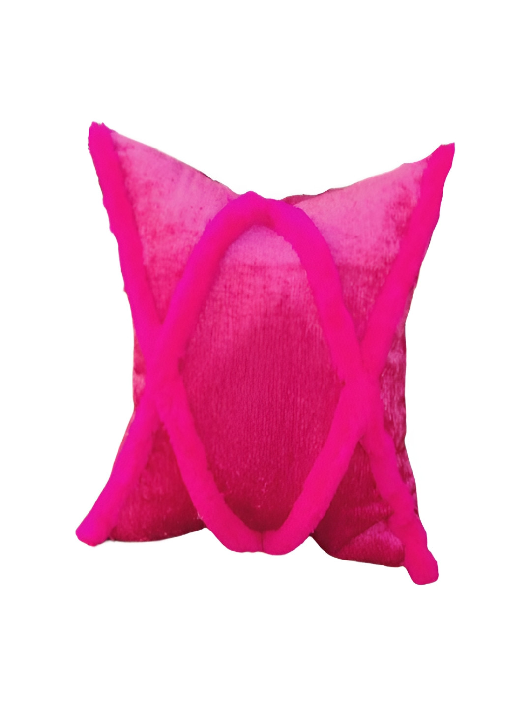 THROWPILLOW Magenta Polyester Fade Resistant Embroidered Square Cushion Cover -18x18In