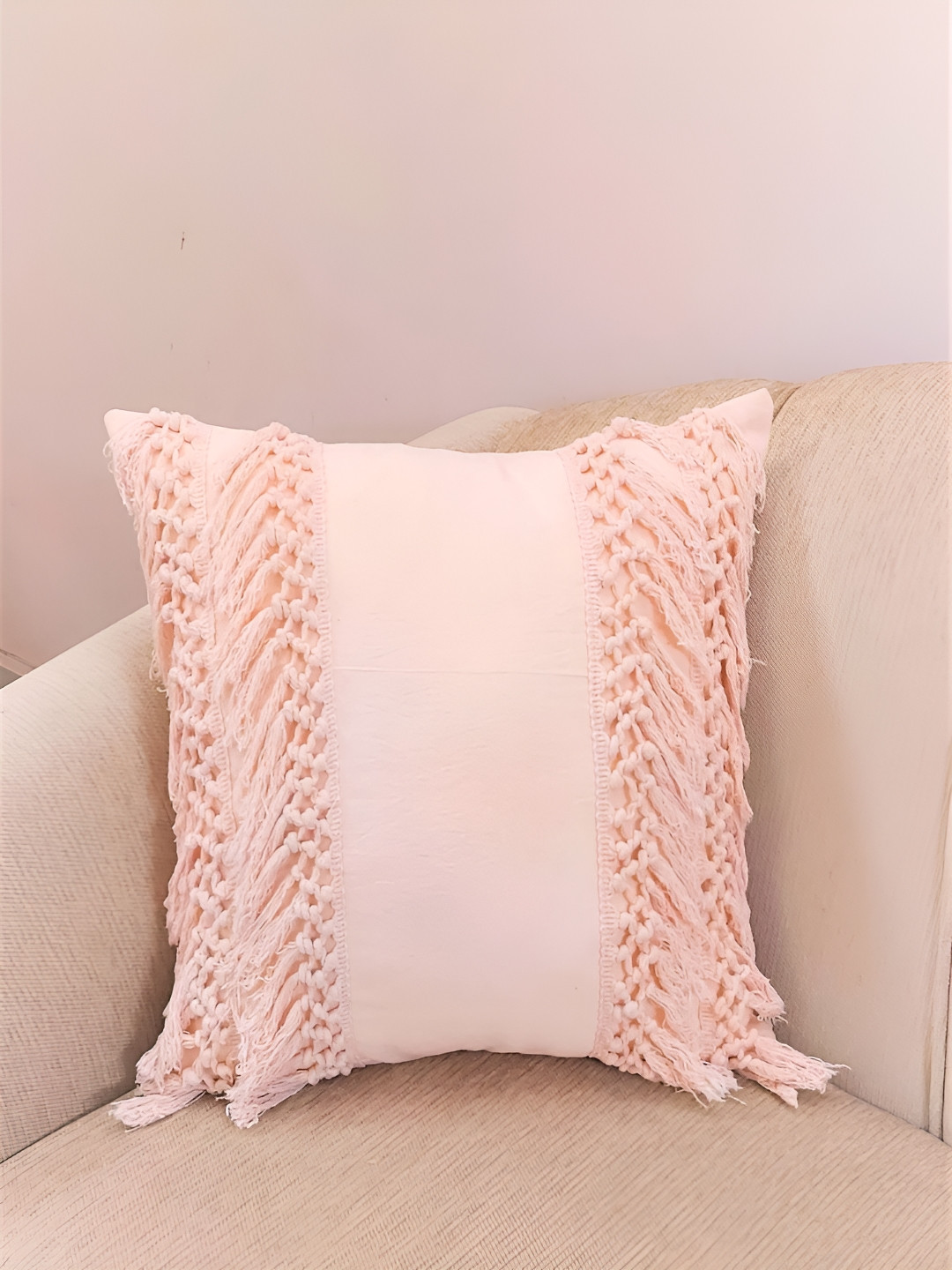 THROWPILLOW Self Design Polyester Fade Resistant Textured Cushion Covers - 22 x 22 In