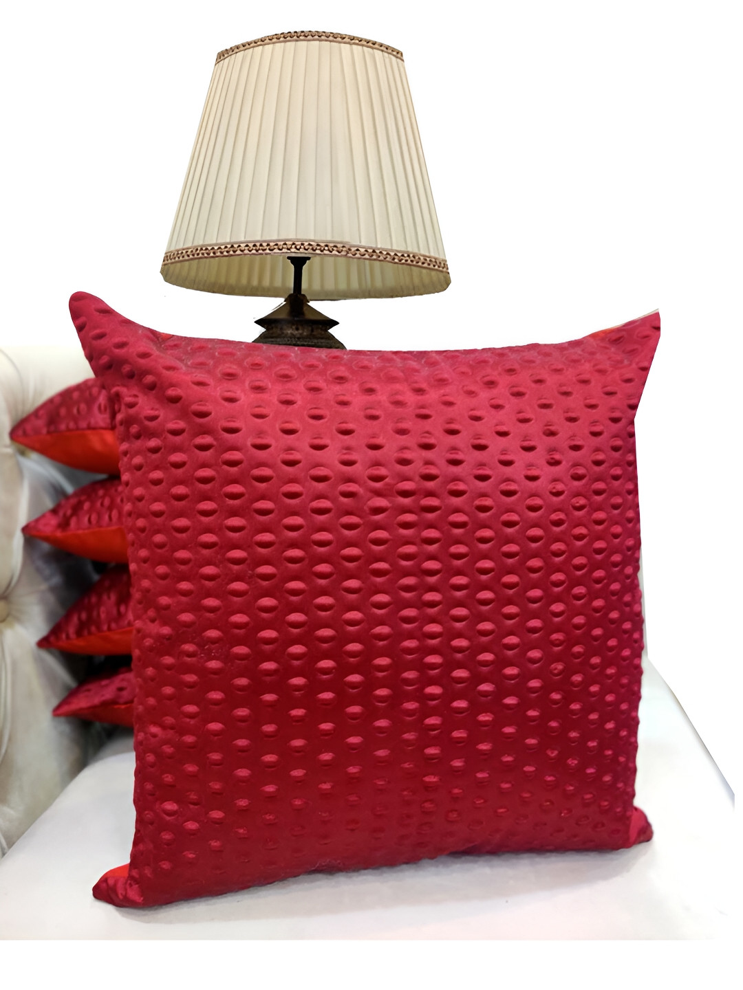 Good Vibes Geometric Jacquard Fade Resistant 5 Pcs Textured Square Cushion Covers -16x16In