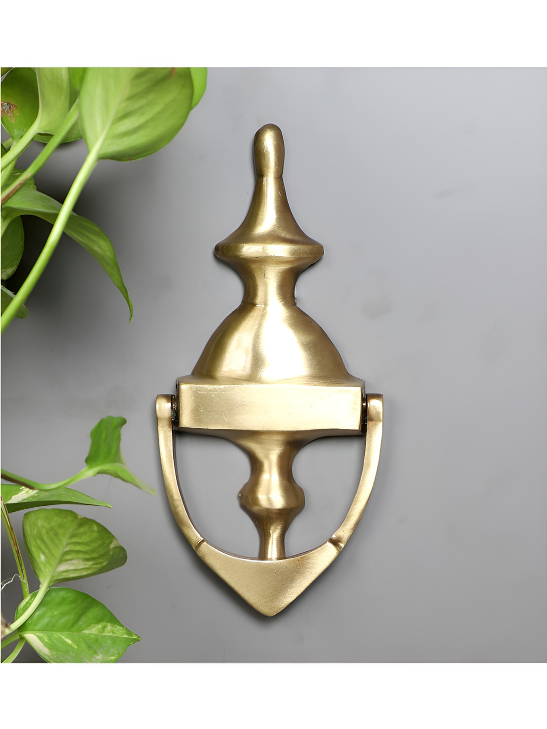 Two Moustaches Brown Georgian Design Brass Door Knocker