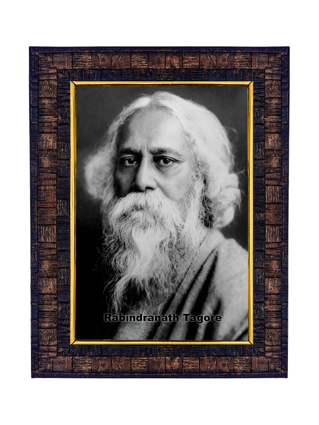 Hawai Black & Brown Wooden Self Design Rectangle Wall Photo Frame