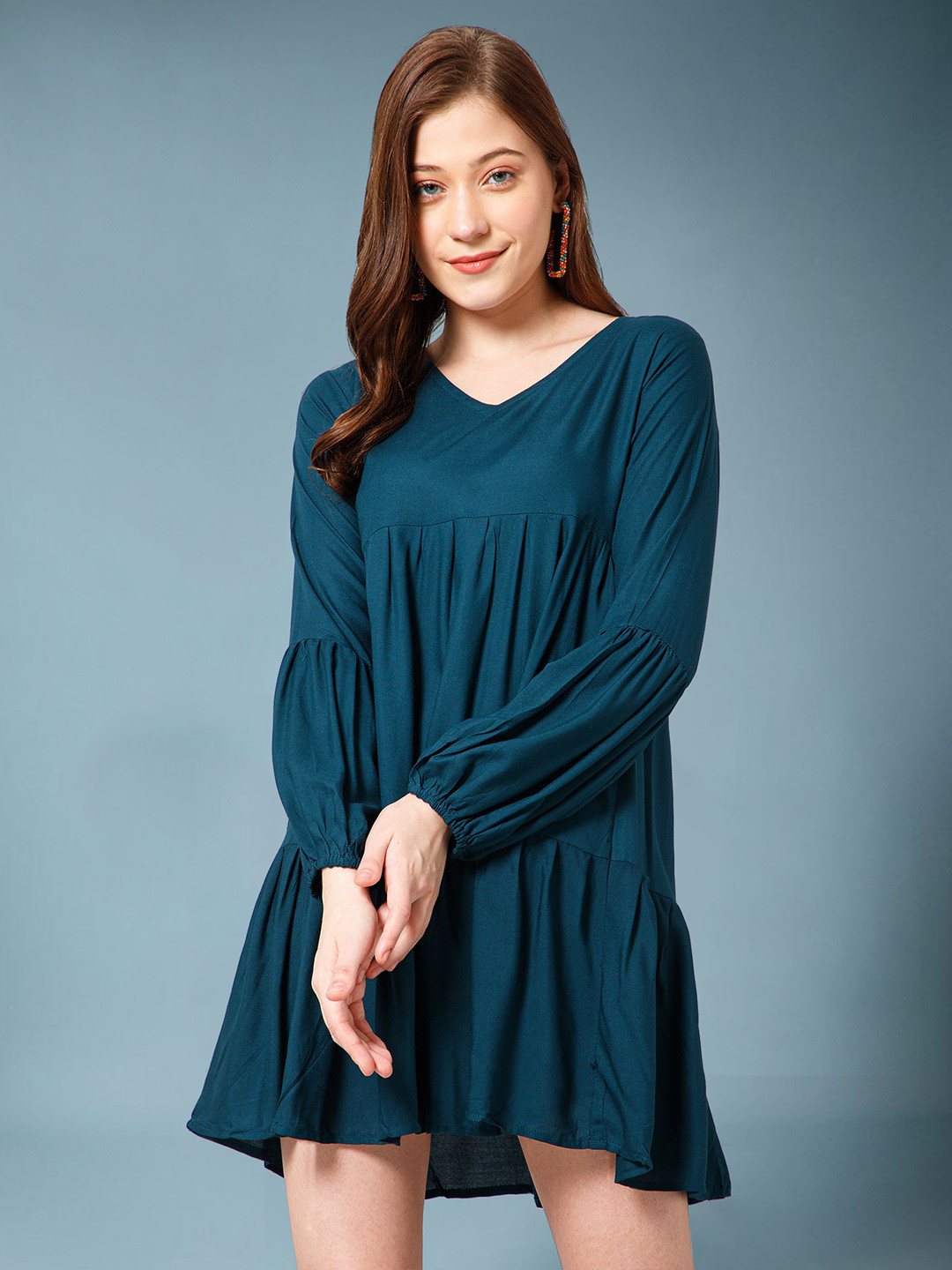 DressBerry V-Neck A-Line Top