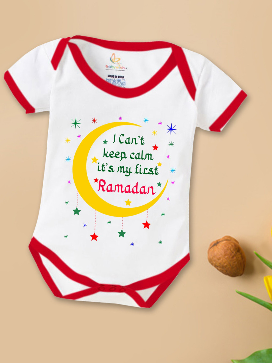 Babywish Infants Eid Printed Cotton Rompers