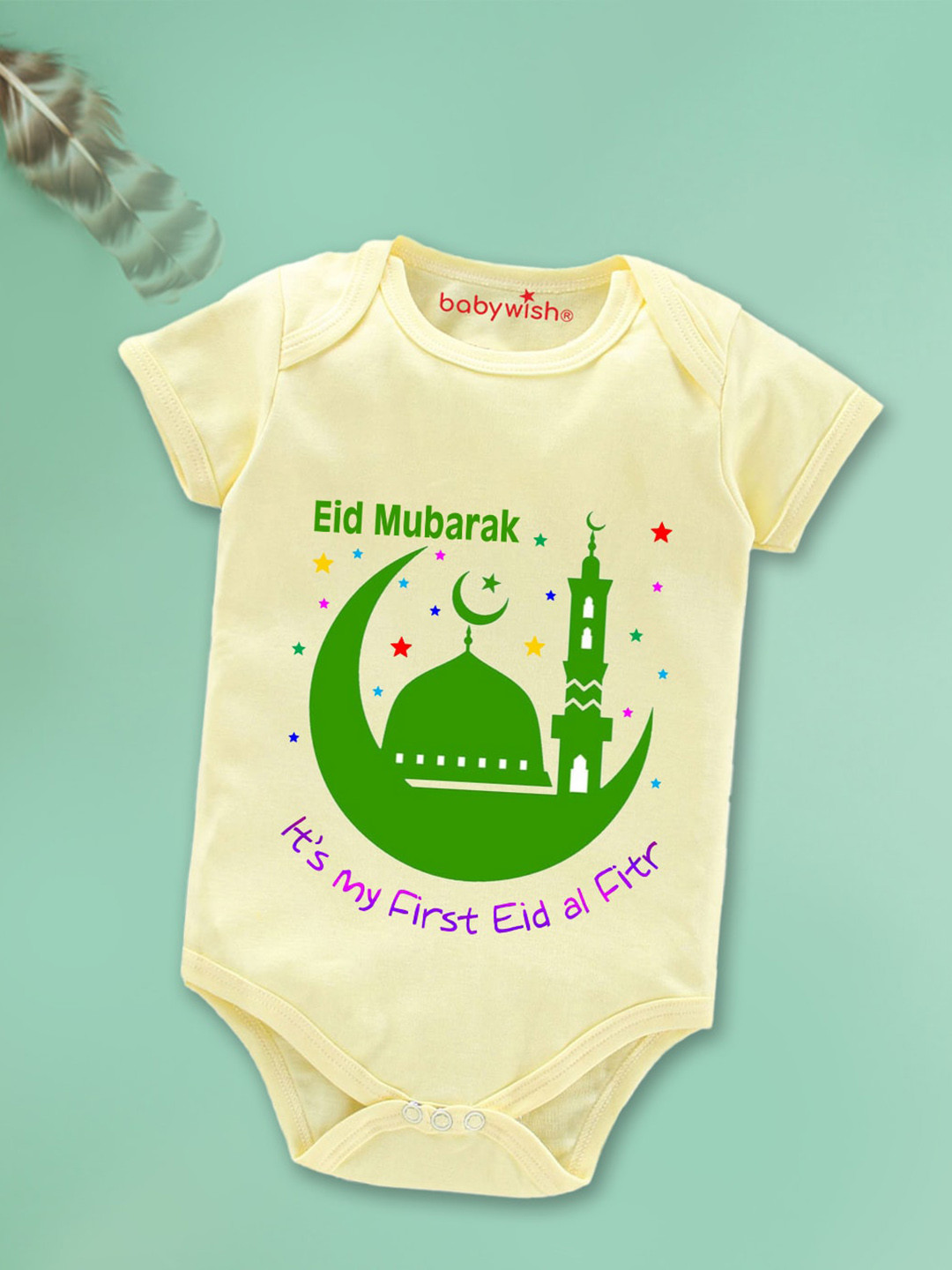 Babywish Infants Eid Printed Cotton Rompers