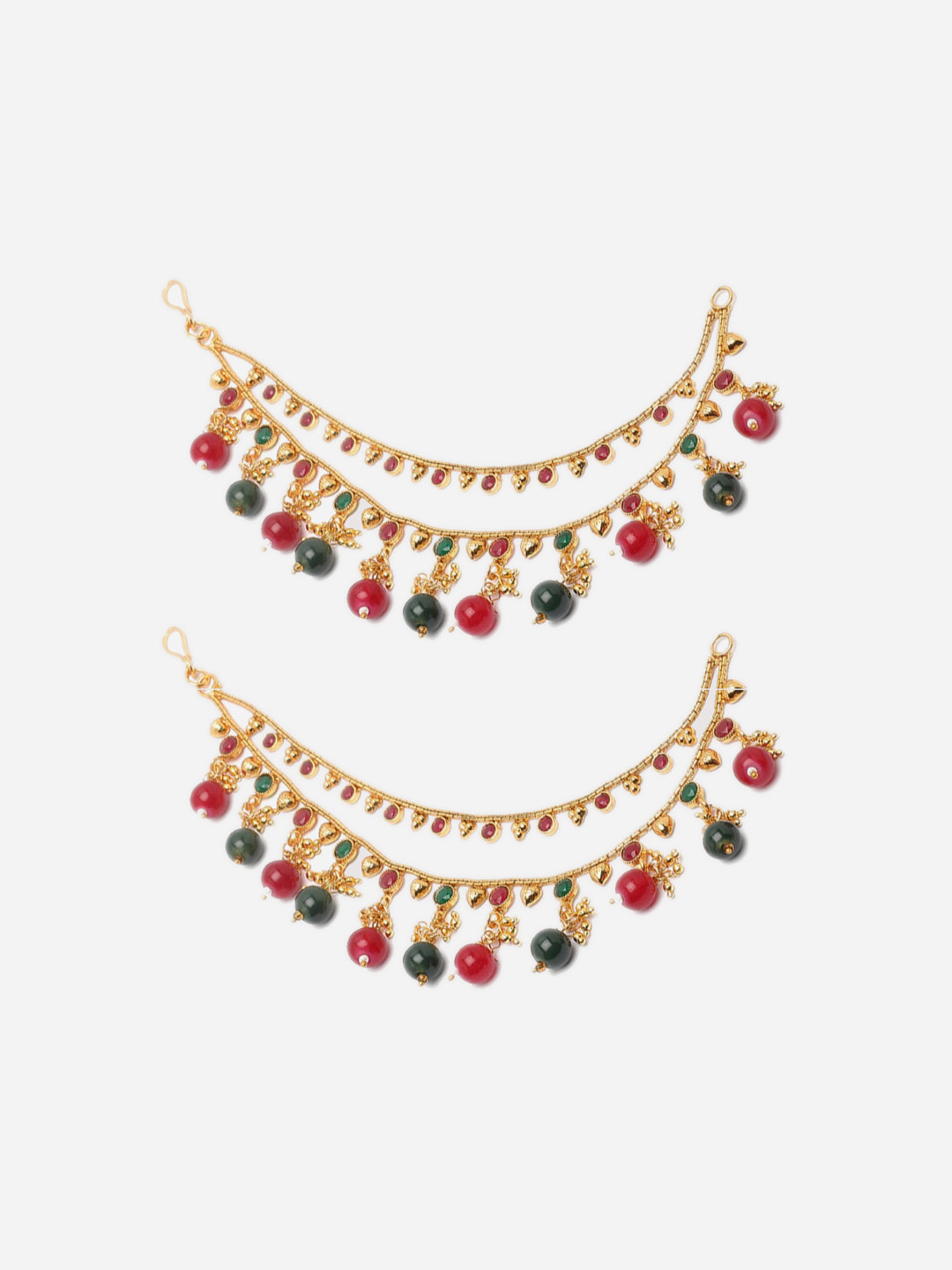 Anouk Gold-Plated Pearl Beaded Classic Ear Cuff Earrings