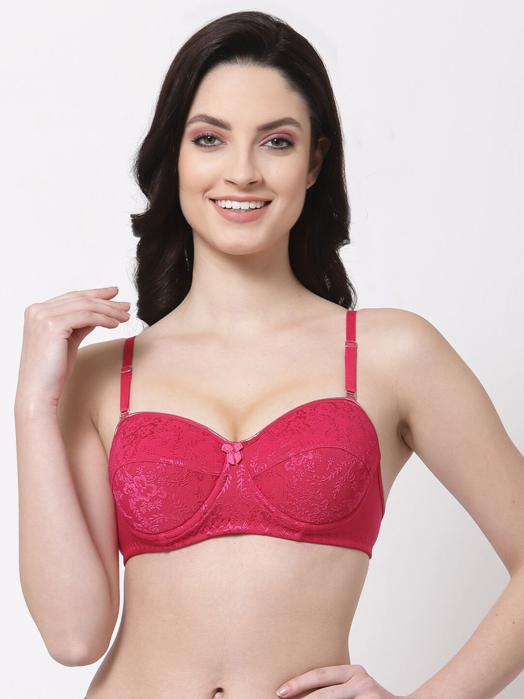 SHYAM SONS FLAIR Floral Medium Coverage Heavily Padded T-shirt Bra With All Day Comfort