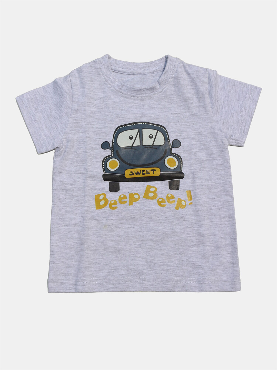 BAESD Kids Cars Graphic Printed Round Neck Short Sleeves Bio Finish Cotton T-shirt