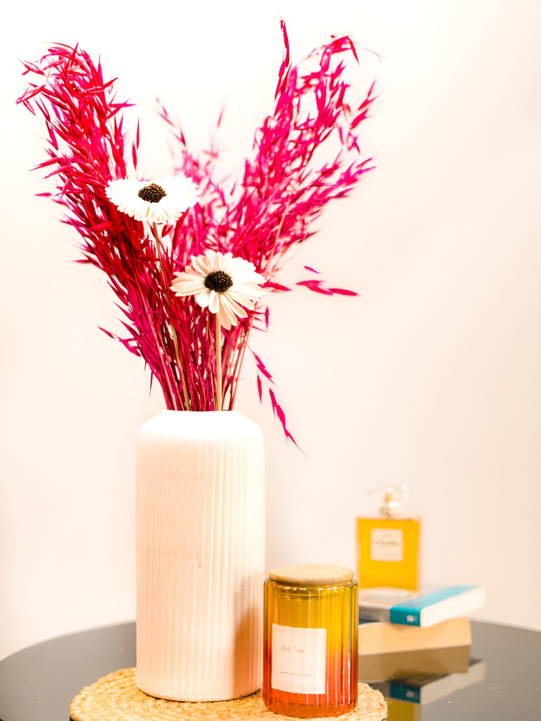 ArteCasa Naturally Dried Pink Oats Sunflower Bunch