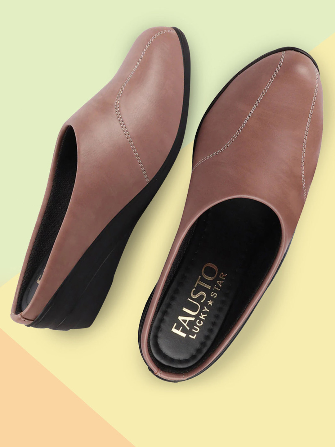 FAUSTO Wedge Heeled Mules