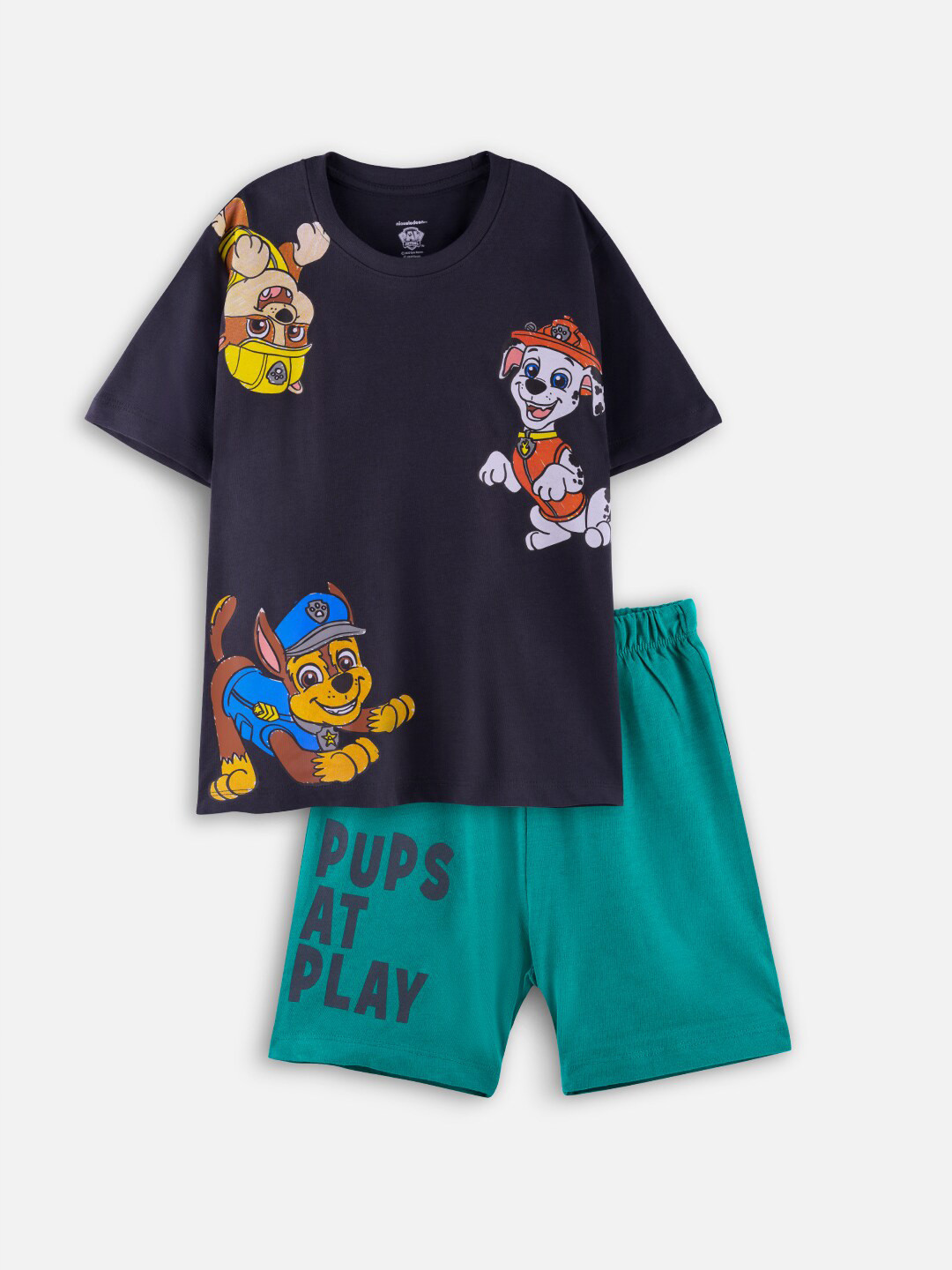 Kids Unisex Paw Patrol Printed Pure Cotton T-shirt with Shorts